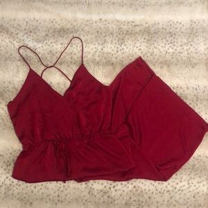 Red Strappy Jumpsuit